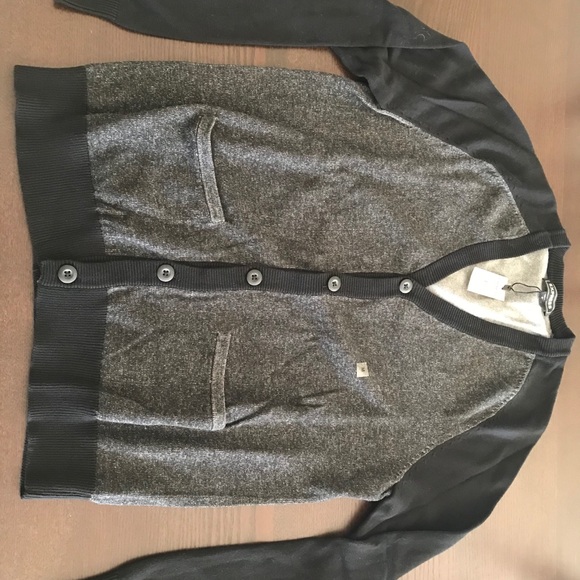 Express Men’s Cardigan Sweater with Ribbed Collar - Picture 3 of 13